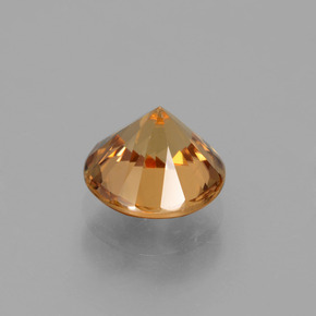 Zircon Gemstone in 7 mm (calibrated) Size for Sale, Zircon Stone in Rust Orange Color