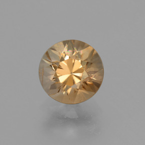 2.03 ct Golden Zircon Gemstone, Zircon Gem in Diamond-Cut Shape for Sale.