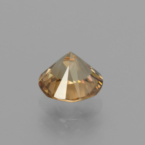 Zircon Gemstone in 7 mm (calibrated) Size for Sale, Zircon Stone in Golden-Orange Color