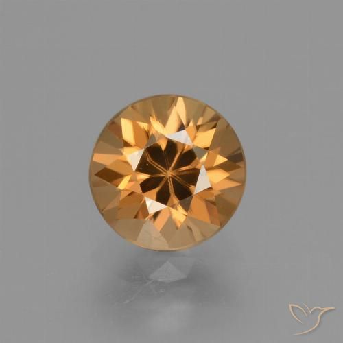 2.04ct Natural Rust Orange Zircon, Round, VVS