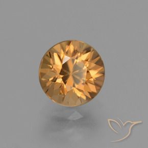 2.04 ct Orange Zircon Stone, Natural Zircon in Diamond-Cut Shape for Sale