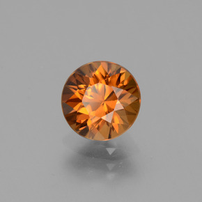 2.09 ct Orange Zircon Stone, Natural Zircon in Diamond-Cut Shape for Sale