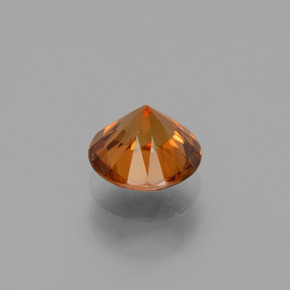 Zircon Gemstone in 7.2 mm Size for Sale, Zircon Stone in Deep Orange Color