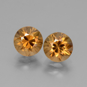 Medium Orange Zircon Gem - 1.9ct Diamond-Cut (ID: 432376)