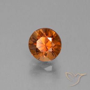 1.93 ct Orange Zircon Stone, Natural Zircon in Diamond-Cut Shape for Sale