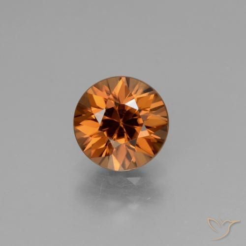 1.87ct Natural Brownish Orange Zircon, Round, VVS-VS