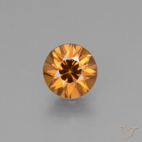 Zircon Orange moyen Tour 1,66 ct du Cambodge, Dimension 7mm, Pierre gemme naturelle Non traité, pureté vvs-vs, 1 pièce Zircon diamond-cut, dureté de Mohs de 6.5 à 7.5 convient aux bijoux de tous les jours, pierre de sagesse, Expose Feu Exceptionnel, Photo A