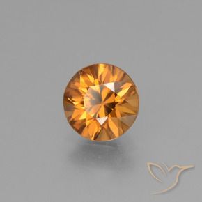 1.66 ct Orange Zircon Stone, Natural Zircon in Diamond-Cut Shape for Sale