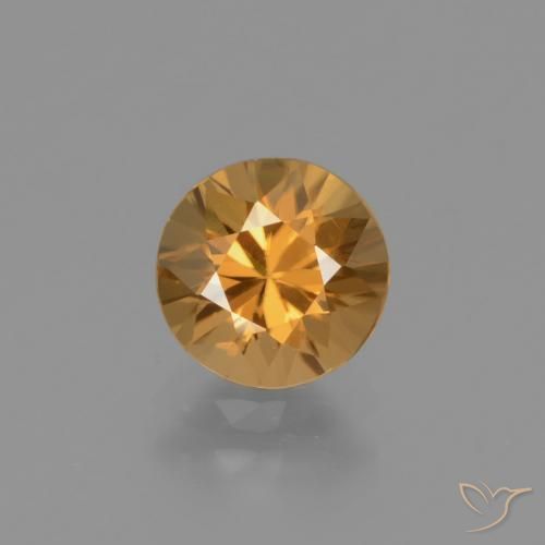 1.59ct Natural Golden-Brown Zircon, Round, VVS-VS