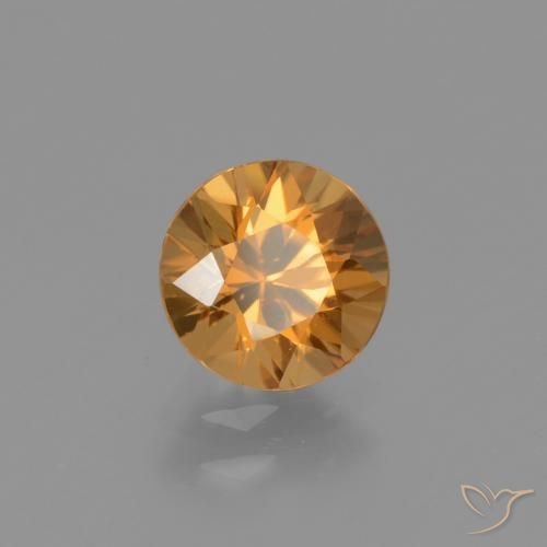 1.59 ct Golden Zircon Stone, Natural Zircon in Diamond-Cut Shape for Sale