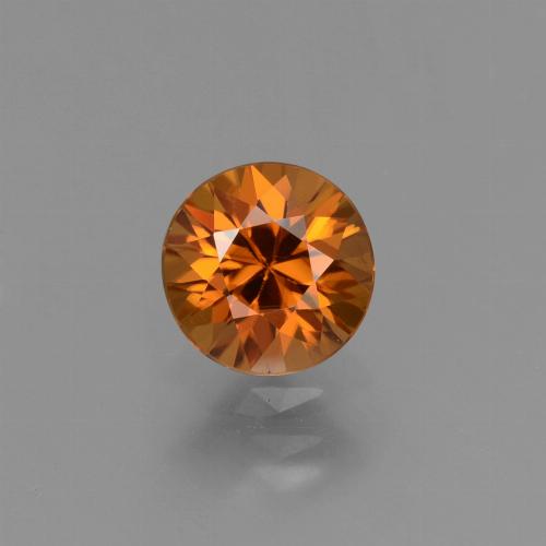 Medium Orange Zircon Gem - 1.4ct Diamond-Cut (ID: 434394)