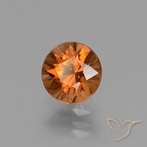 1.60 ct Orange Zircon Stone, Natural Zircon in Diamond-Cut Shape for Sale