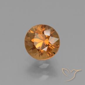 1.71 ct Orange Zircon Stone, Natural Zircon in Diamond-Cut Shape for Sale