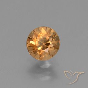 1.32 ct Orange Zircon Stone, Natural Zircon in Diamond-Cut Shape for Sale