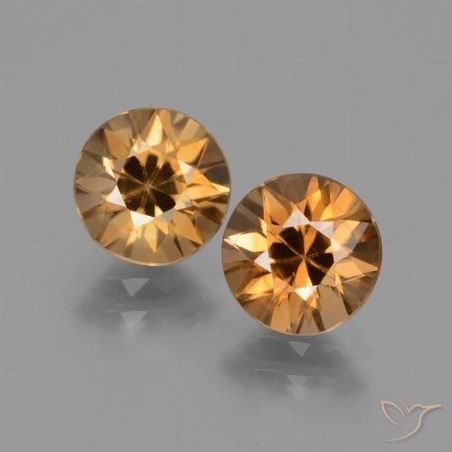 3.64 ct Orange Zircon, 7 mm Diamond Cut From Cambodia, Photo A