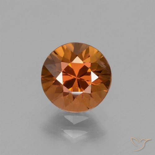 1.89ct Natural Deep Orange Zircon, Round, VS