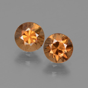 Orange brunâtre Zircon gemme - 1.2ct Diamant de coupe (ID: 434538)