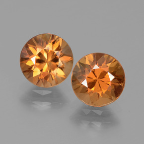 Orange moyen Zircon gemme - 1.6ct Diamant de coupe (ID: 434541)