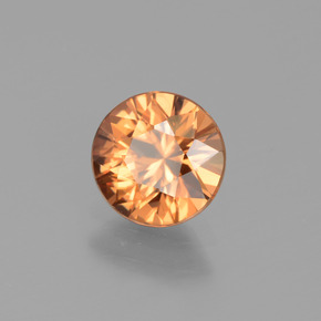 1.48 ct Orange Zircon Stone, Natural Zircon in Diamond-Cut Shape for Sale