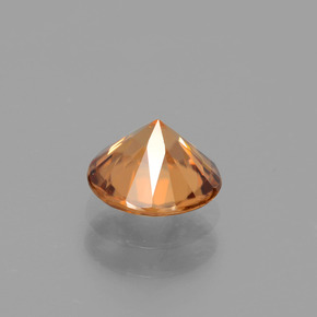 Zircon Gemstone in 6.5 mm (calibrated) Size for Sale, Zircon Stone in Golden Orange Color