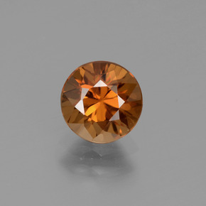 bräunlich-orange Zirkon Edelstein - 1.4ct Diamanten-Schliff (ID: 434546)