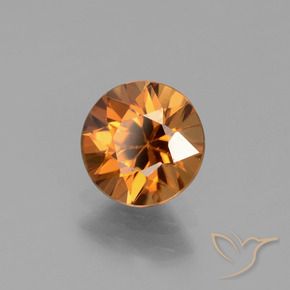 1.64 ct Orange Zircon Stone, Natural Zircon in Diamond-Cut Shape for Sale