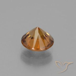 Zircon Gemstone in 6.5 mm (calibrated) Size for Sale, Zircon Stone in Deep Orange Color