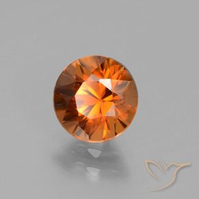 1.70 ct Orange Zircon Stone, Natural Zircon in Diamond-Cut Shape for Sale