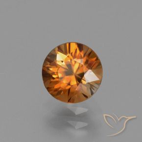 1.30 ct Orange Zircon Stone, Natural Zircon in Diamond-Cut Shape for Sale