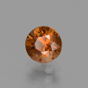 1.26 ct Orange Zircon Stone, Natural Zircon in Diamond-Cut Shape for Sale