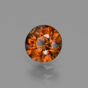1.16 ct Orange Zircon Stone, Natural Zircon in Diamond-Cut Shape for Sale