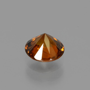 Zircon Gemstone in 6 mm (calibrated) Size for Sale, Zircon Stone in Orange Color