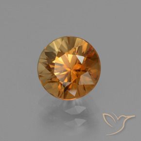 2.16 ct Orange Zircon Stone, Natural Zircon in Diamond-Cut Shape for Sale