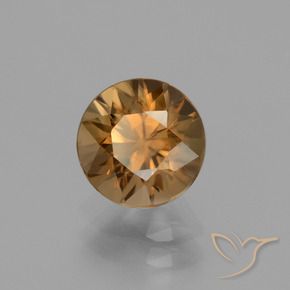 2.15 ct Orange Zircon Stone, Natural Zircon in Diamond-Cut Shape for Sale