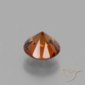 Zircon Gemstone in 6.5 mm (calibrated) Size for Sale, Zircon Stone in Yellowish Orange Color