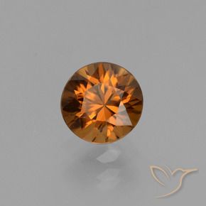 1.43 ct Orange Zircon Stone, Natural Zircon in Diamond-Cut Shape for Sale