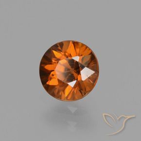 1.19 ct Orange Zircon Stone, Natural Zircon in Diamond-Cut Shape for Sale