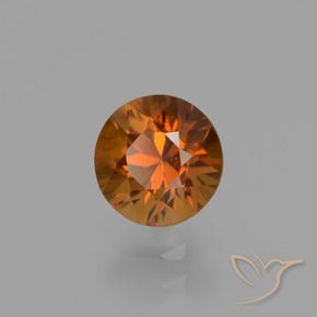 1.38 ct Orange Zircon Stone, Natural Zircon in Diamond-Cut Shape for Sale