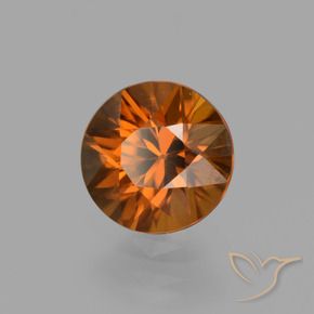 1.54 ct Orange Zircon Stone, Natural Zircon in Diamond-Cut Shape for Sale