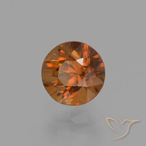 1.43 ct Orange Zircon Stone, Natural Zircon in Diamond-Cut Shape for Sale