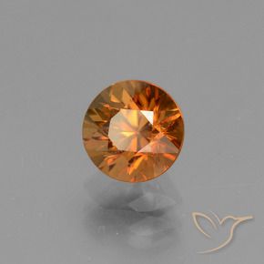 1.52 ct Orange Zircon Stone, Natural Zircon in Diamond-Cut Shape for Sale