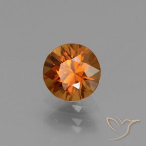 1.32 ct Orange Zircon Stone, Natural Zircon in Diamond-Cut Shape for Sale