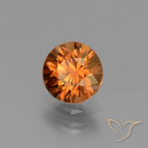 1.59 ct Orange Zircon Stone, Natural Zircon in Diamond-Cut Shape for Sale