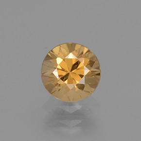 1.19 ct Gold Zircon Gemstone, Zircon Gem in Diamond-Cut Shape for Sale.