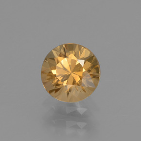 1.19 ct Gold Zircon Stone, Natural Zircon in Diamond-Cut Shape for Sale