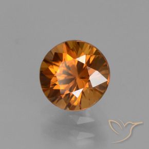 1.75 ct Orange Zircon Stone, Natural Zircon in Diamond-Cut Shape for Sale