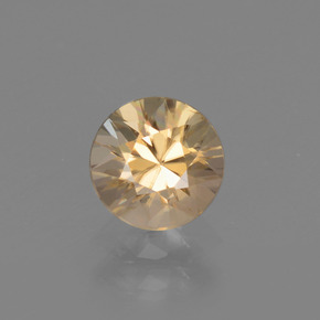 1.25 ct Gold Zircon Gemstone, Zircon Gem in Diamond-Cut Shape for Sale.