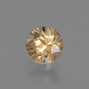 1.25 ct Gold Zircon Stone, Natural Zircon in Diamond-Cut Shape for Sale