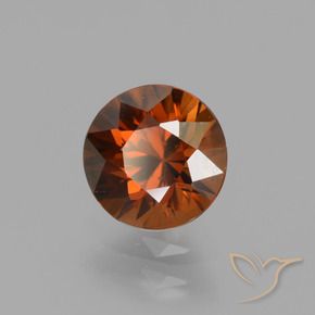 1.56 ct Orange Zircon Stone, Natural Zircon in Diamond-Cut Shape for Sale