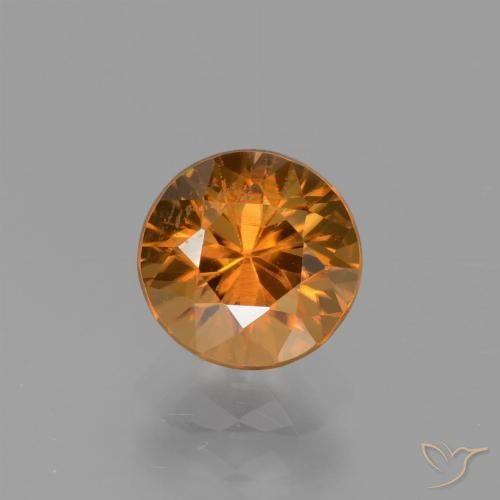 1.68ct Natural Brownish Orange Zircon, Round, VVS-VS 1.68ct Natural Brownish Orange Zircon, Round, VVS-VS